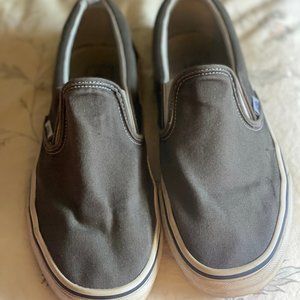 Gray slip on Vans